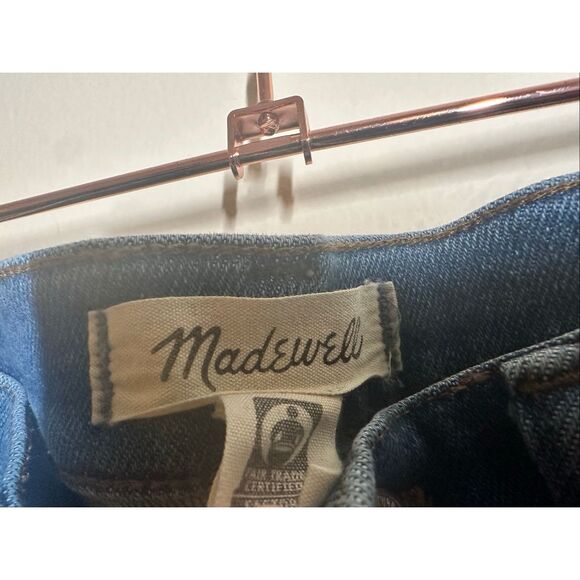 Madewell 10” High Rise Skinny Crop Stretch Jeans Medium Blue Size 27 - Picture 3 of 6